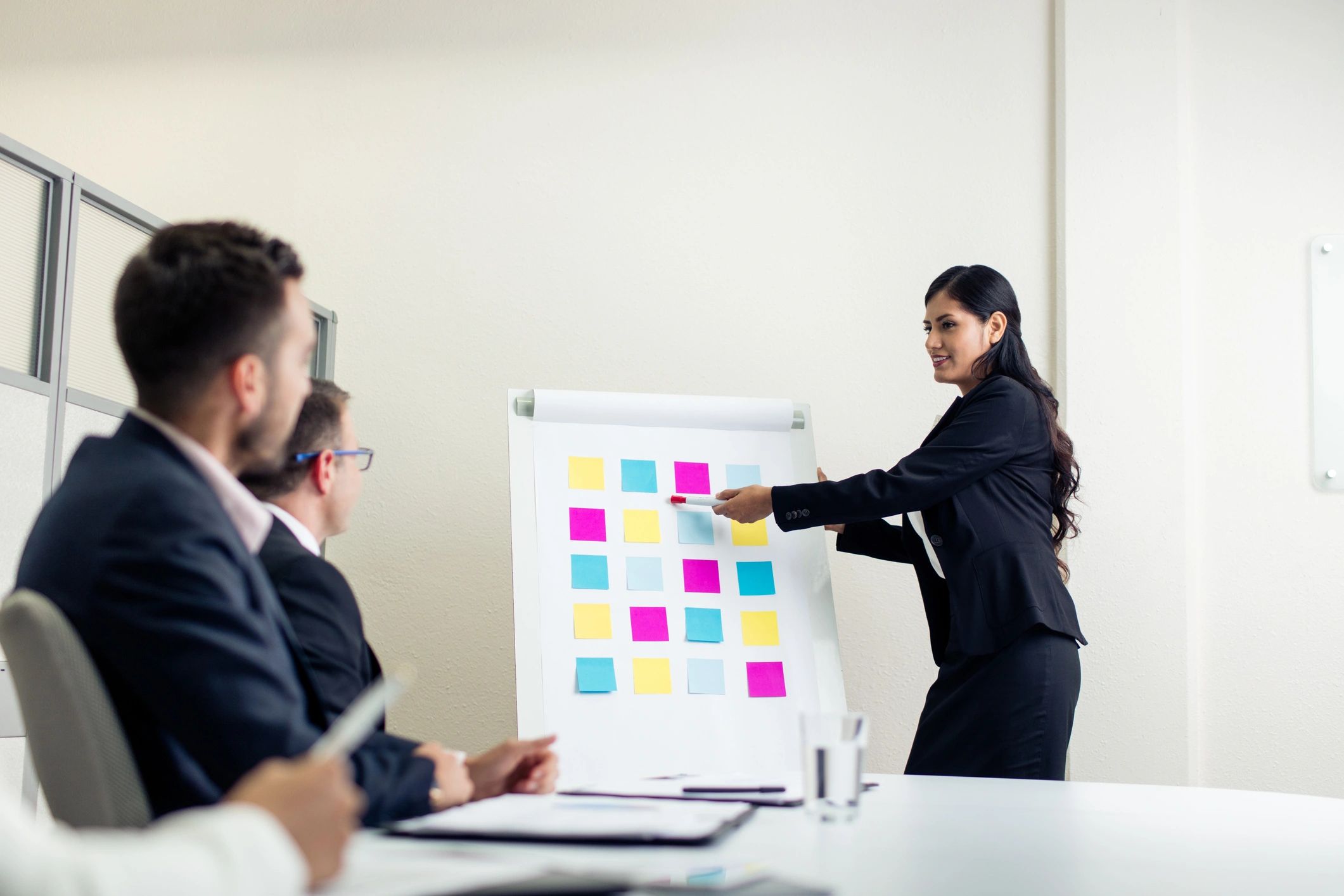 Consultant presenting a strategy workshop